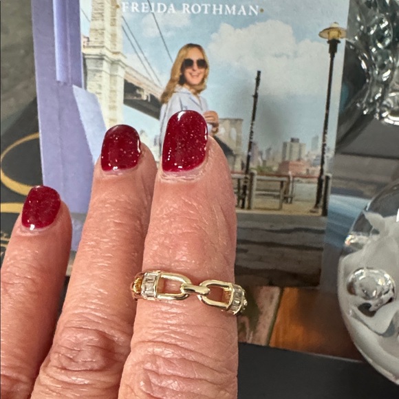 Freida Rothman Gold Chain Ring - Picture 2 of 7